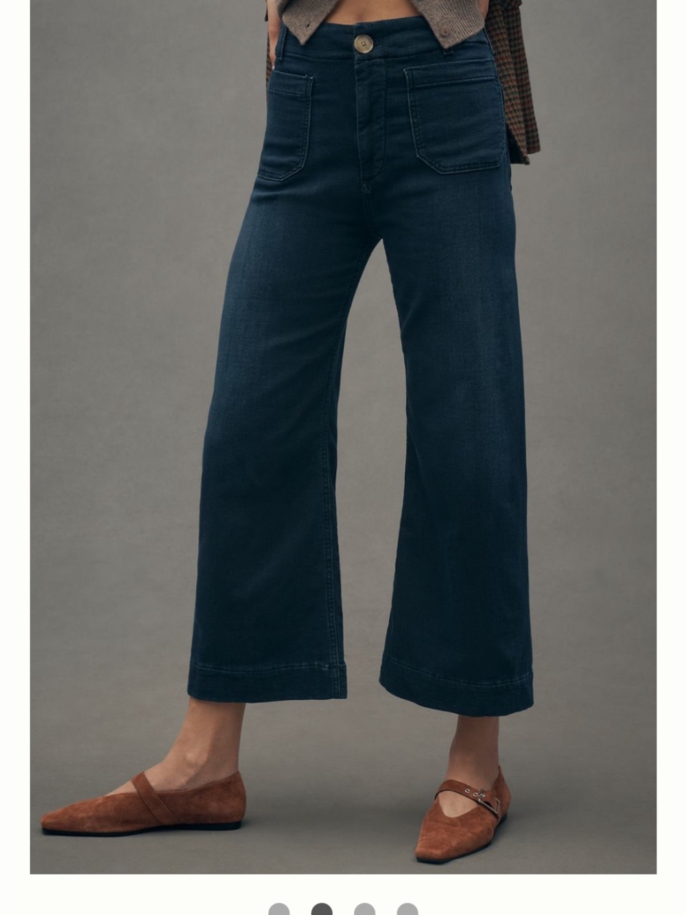 Anthropologie Colette Cropped Jeans size 24 Tall Dark Denim NWT